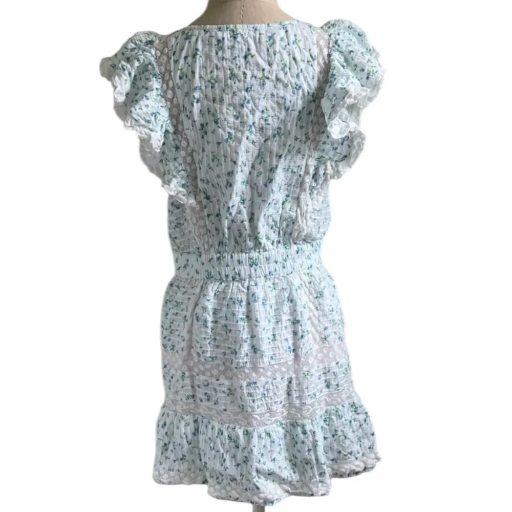 LoveShackFancy Roberta Floral Mini Dress Blue
Lace Ruffle Size L - Picture 8 of 16
